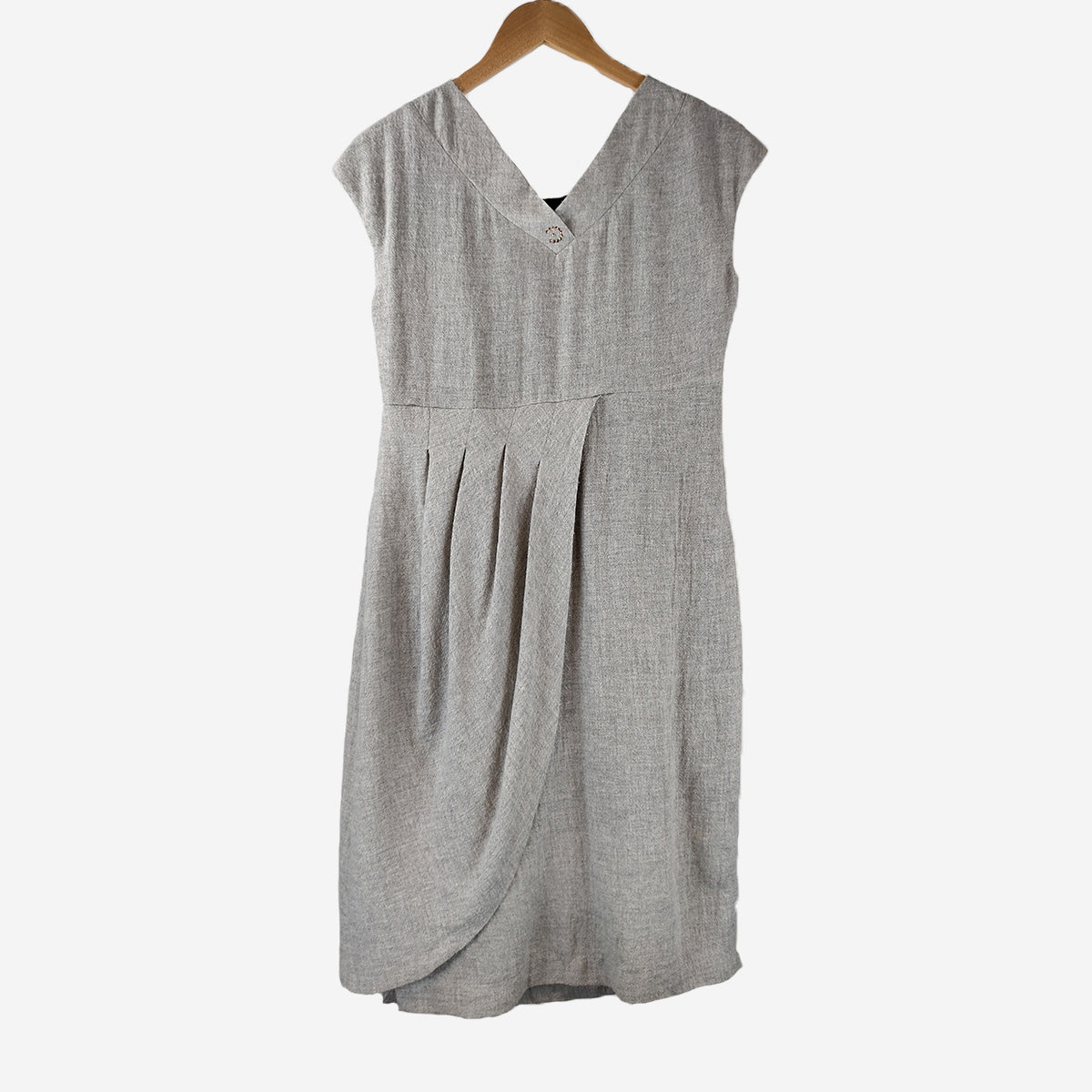 SILVER WRAP DRESS