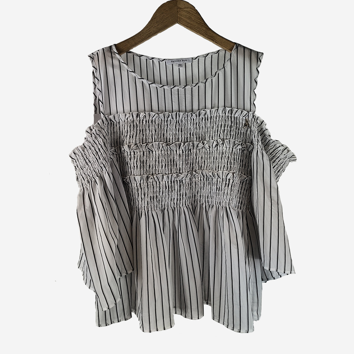 WHITE/BLACK BLOUSE