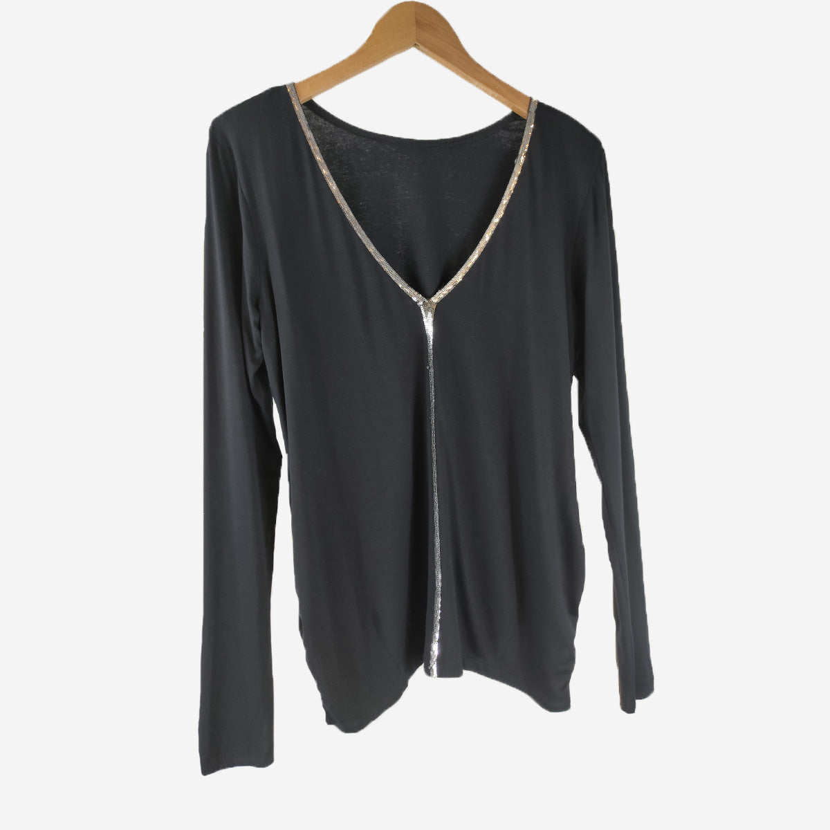 SEQUIN TOP - BLACK