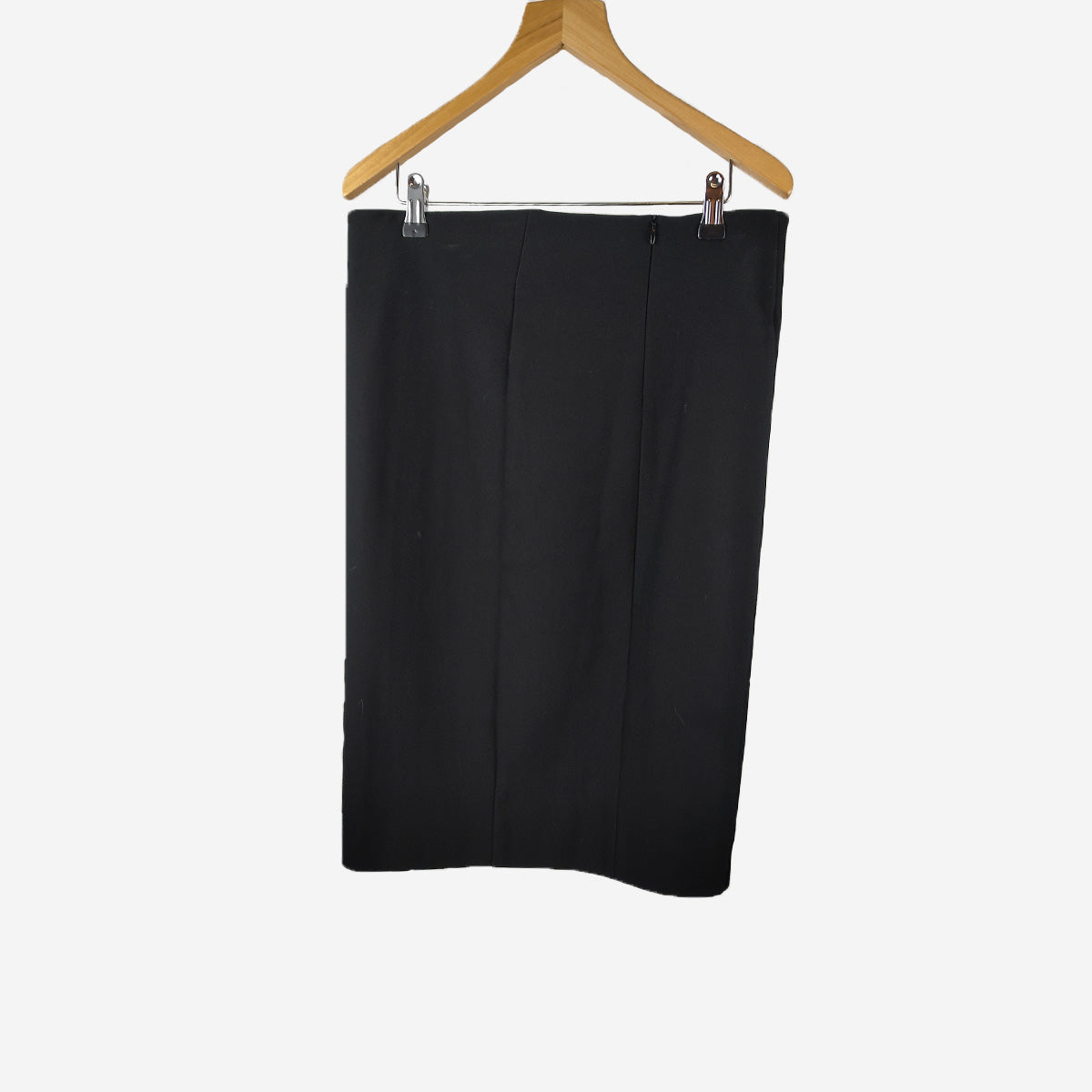 BLACK MID LENGTH SKIRT