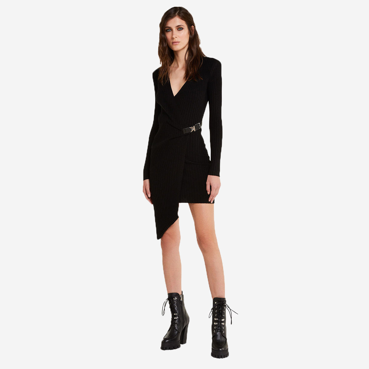 HIGH LOW HEM KNIT DRESS