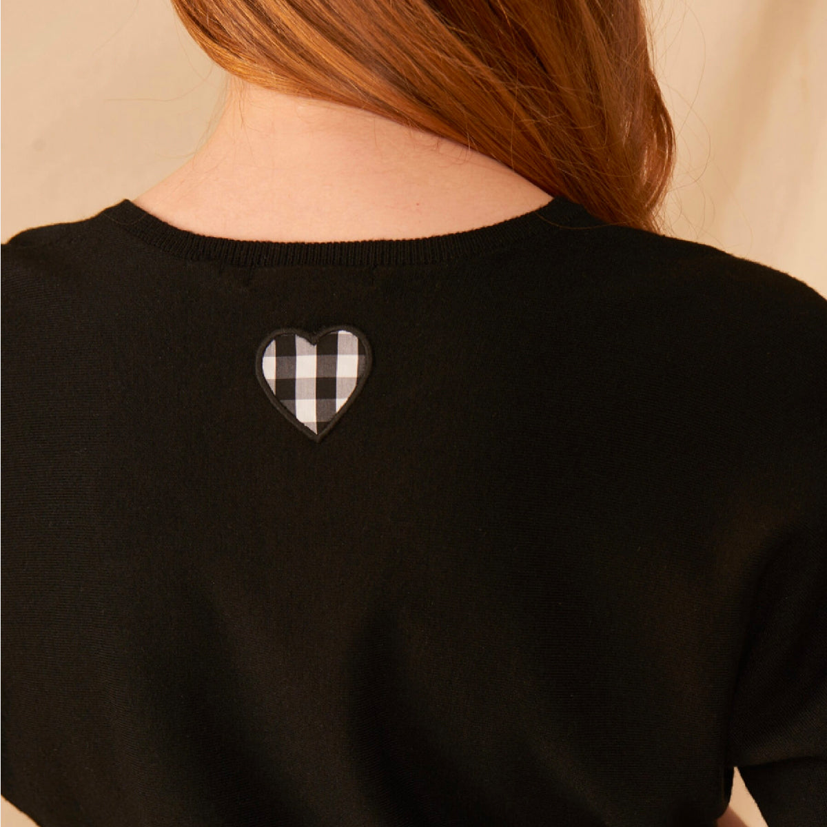 3/4 SLEEVE CARDIGAN IN BLACK AND WHITE