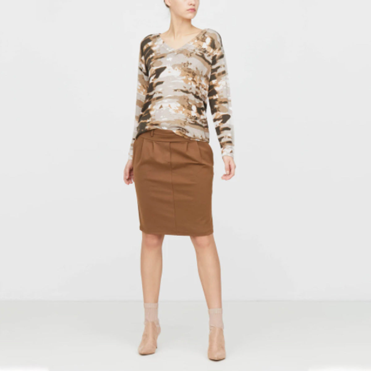 RUBI PULLOVER KHAKI COLOURFLOW