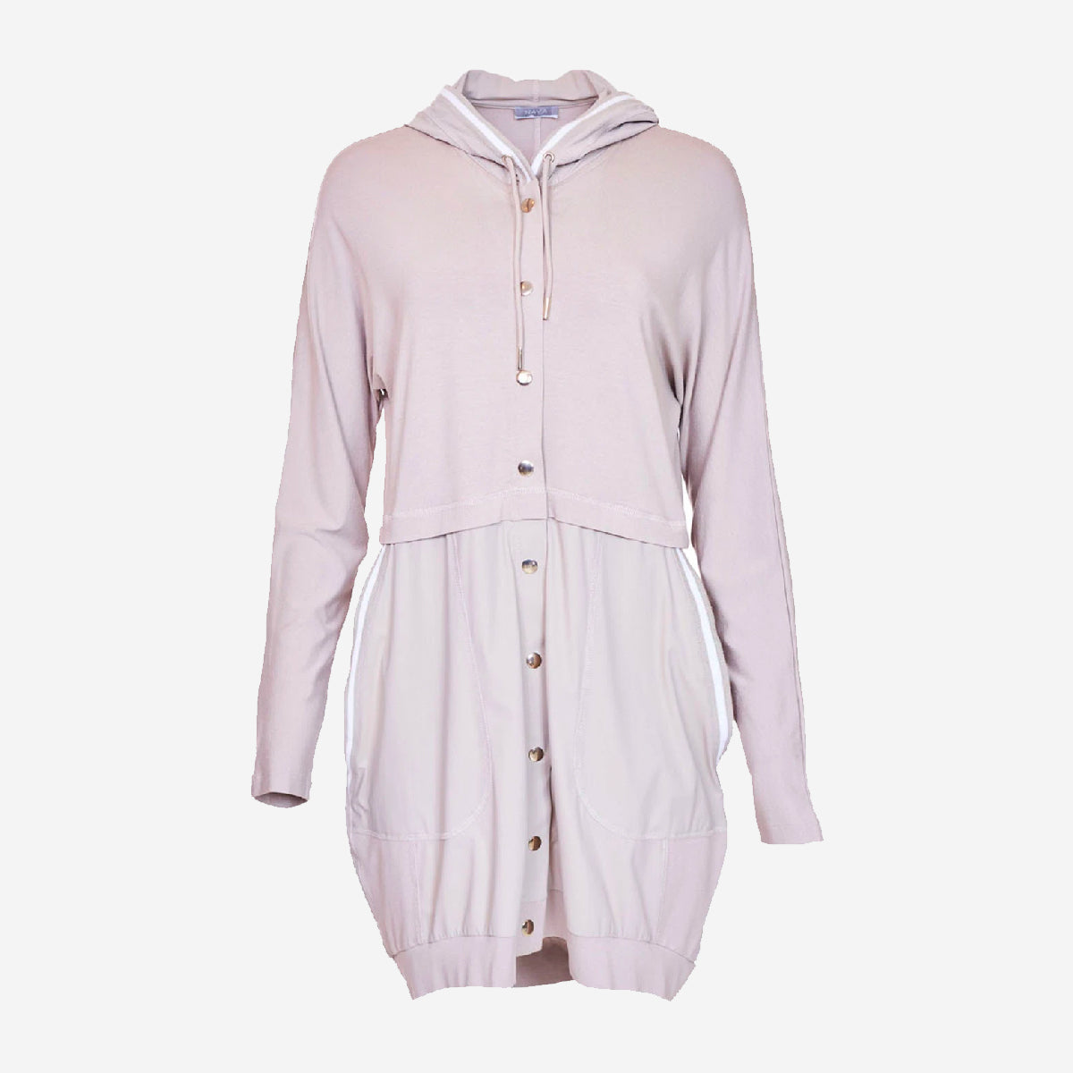 STONE DRAWSTRING JACKET WITH HOOD