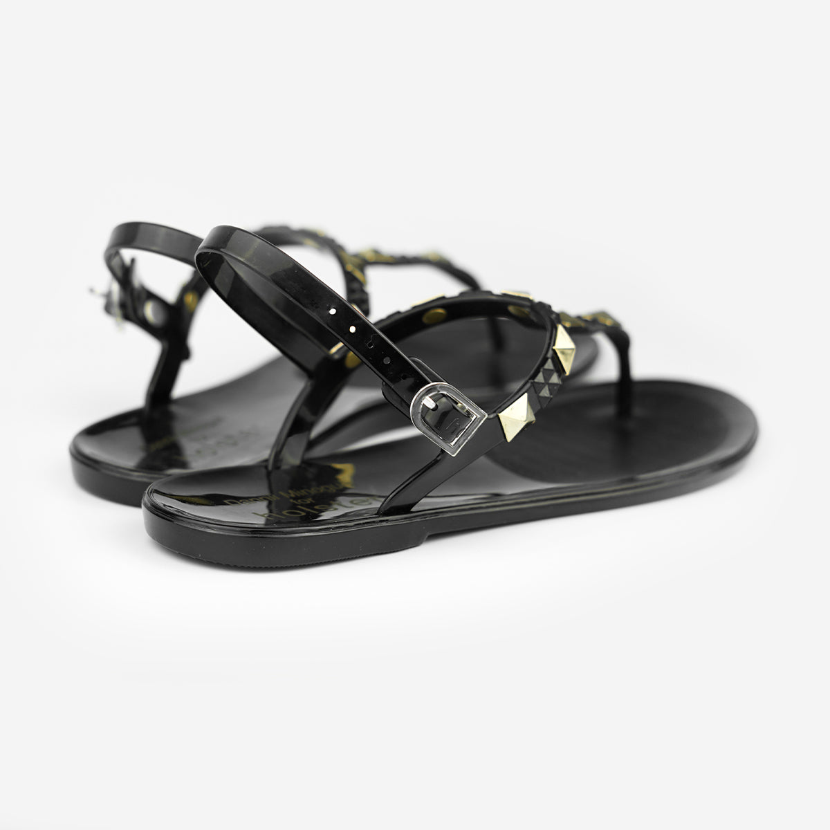 BLACK/GOLD SANDAL
