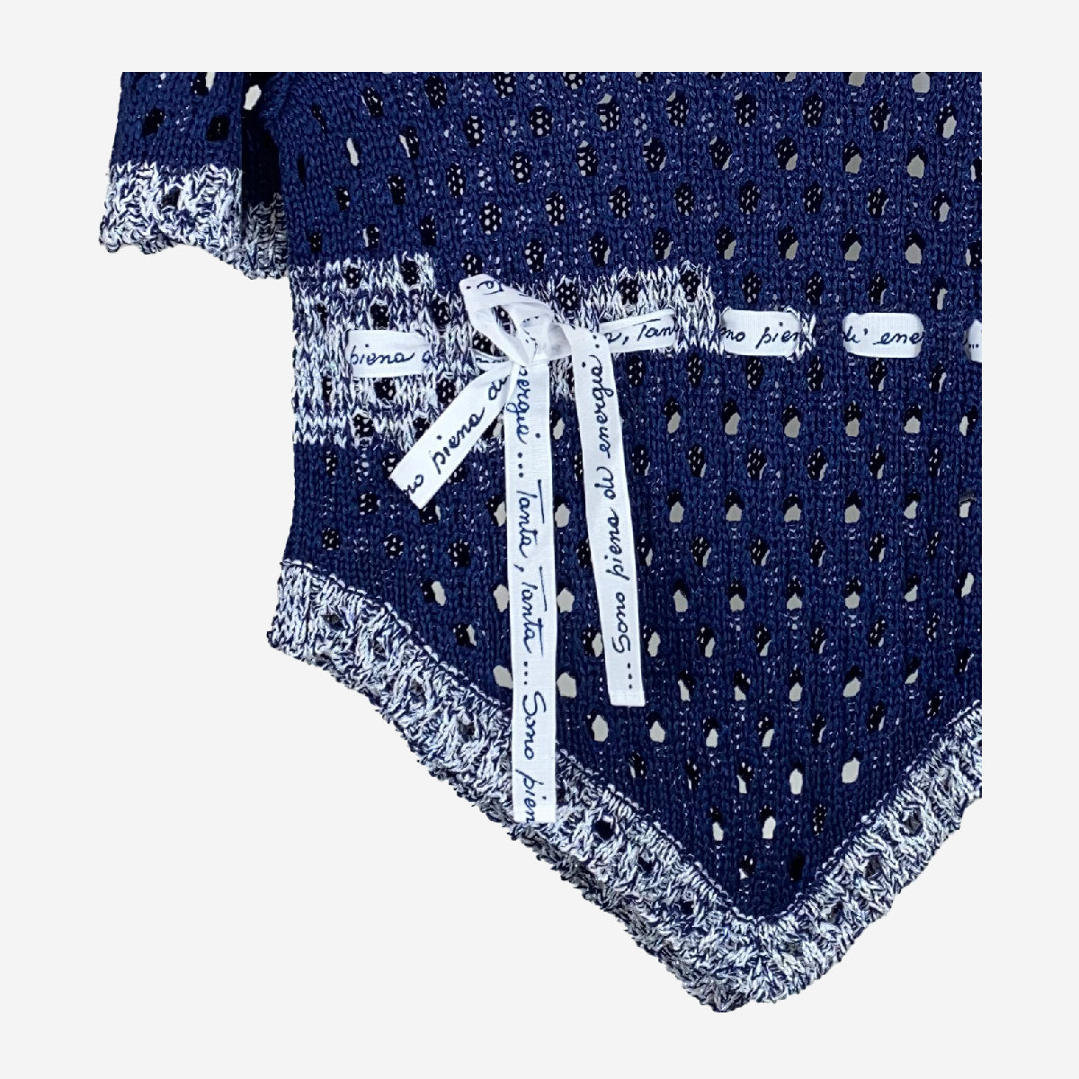 BLUE SHORT SLEEVE KNIT