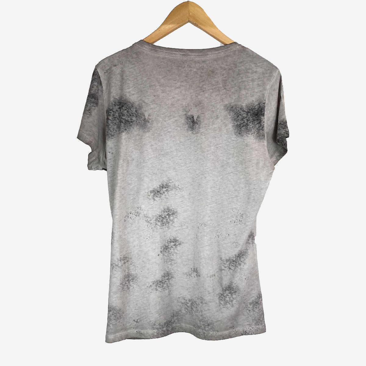 FADED EFFECT T-SHIRT WITH STUDDED EVA KAYAN LOGO