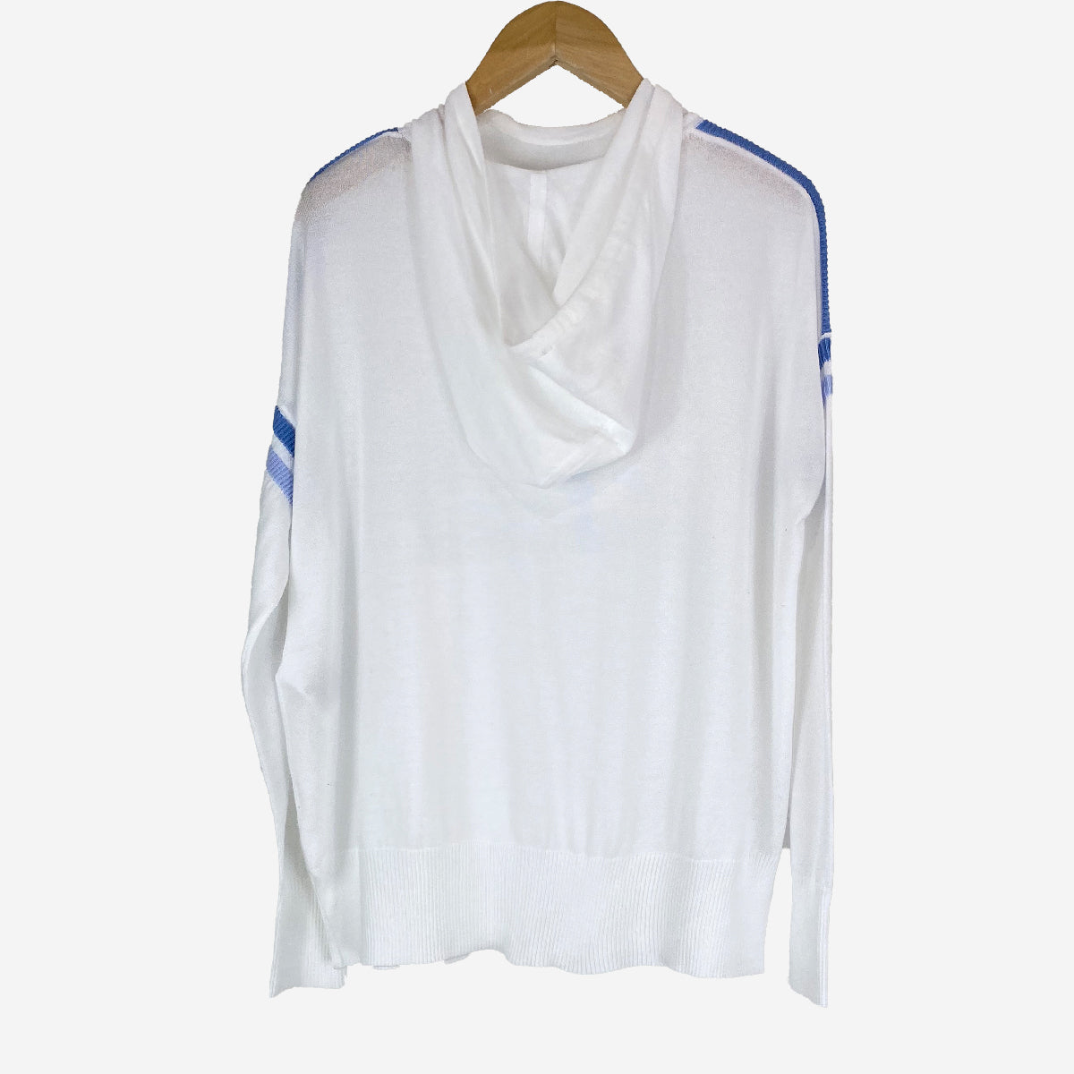 SWEATER WITH STAND UP NECKLINE AND HOOD