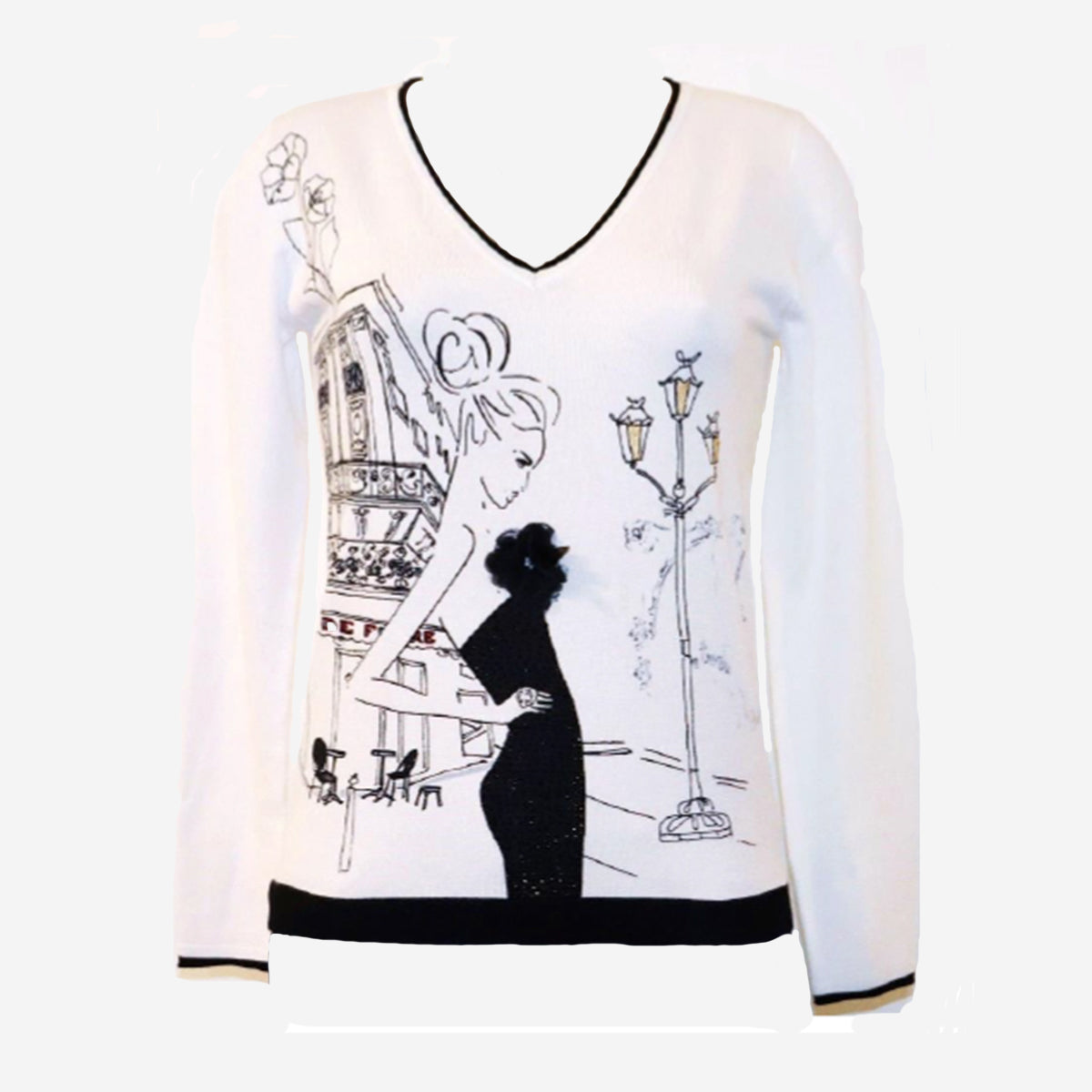 BEAUTIFUL PARISIAN LADY LONG SLEEVED TOP