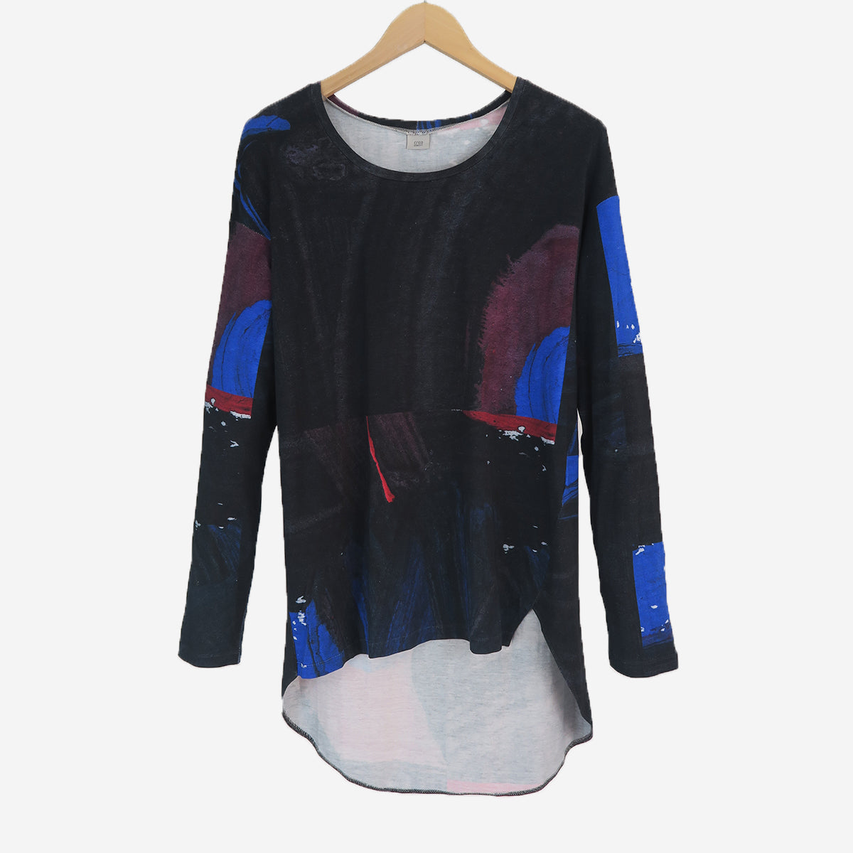 BRUSHSTROKE PRINTED TOP