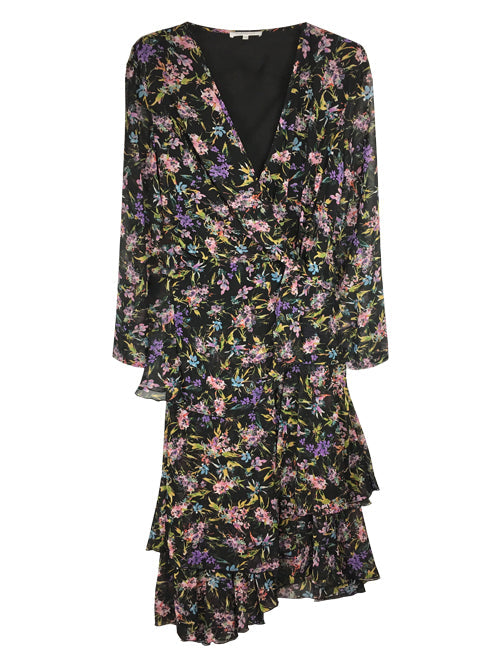DRESS BLACK FLOWERS