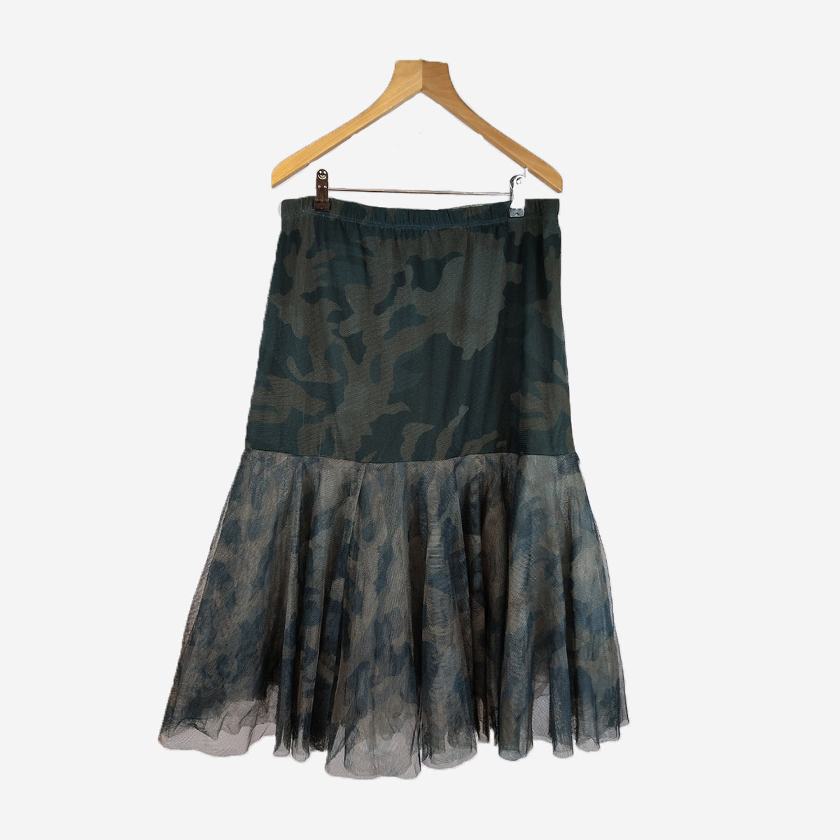 LAYERED JERSEY AND CHIFFON SKIRT