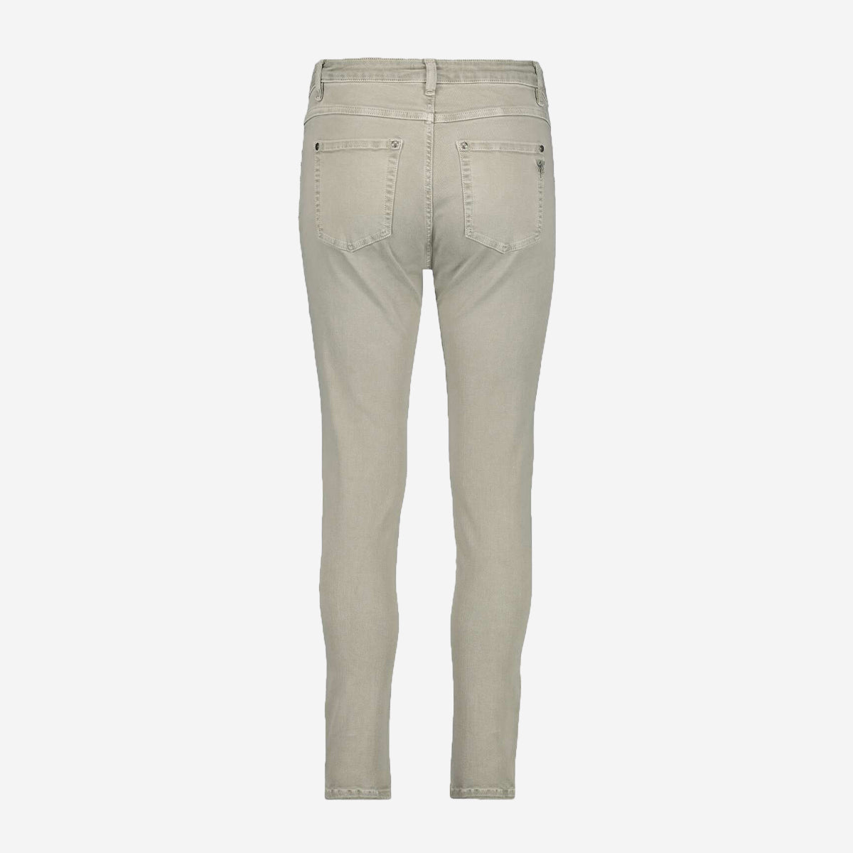 NARROW 5 POCKET JEANS WITH RIVETS AND RHINESTONES