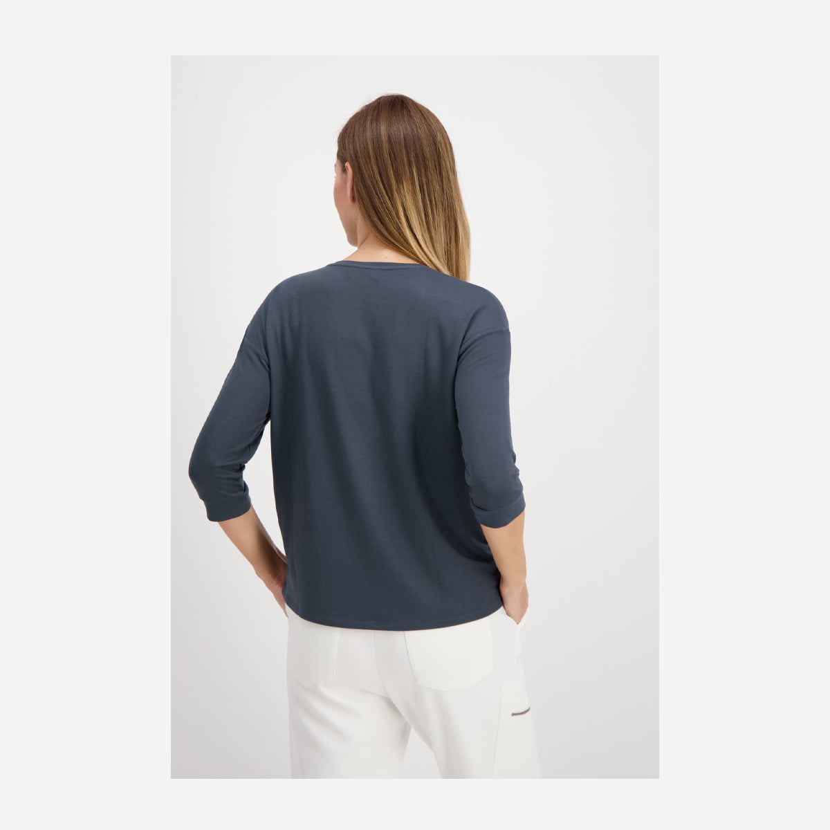 JERSEY SHIRT WITH ¾ ARM AND RHINESTONES
