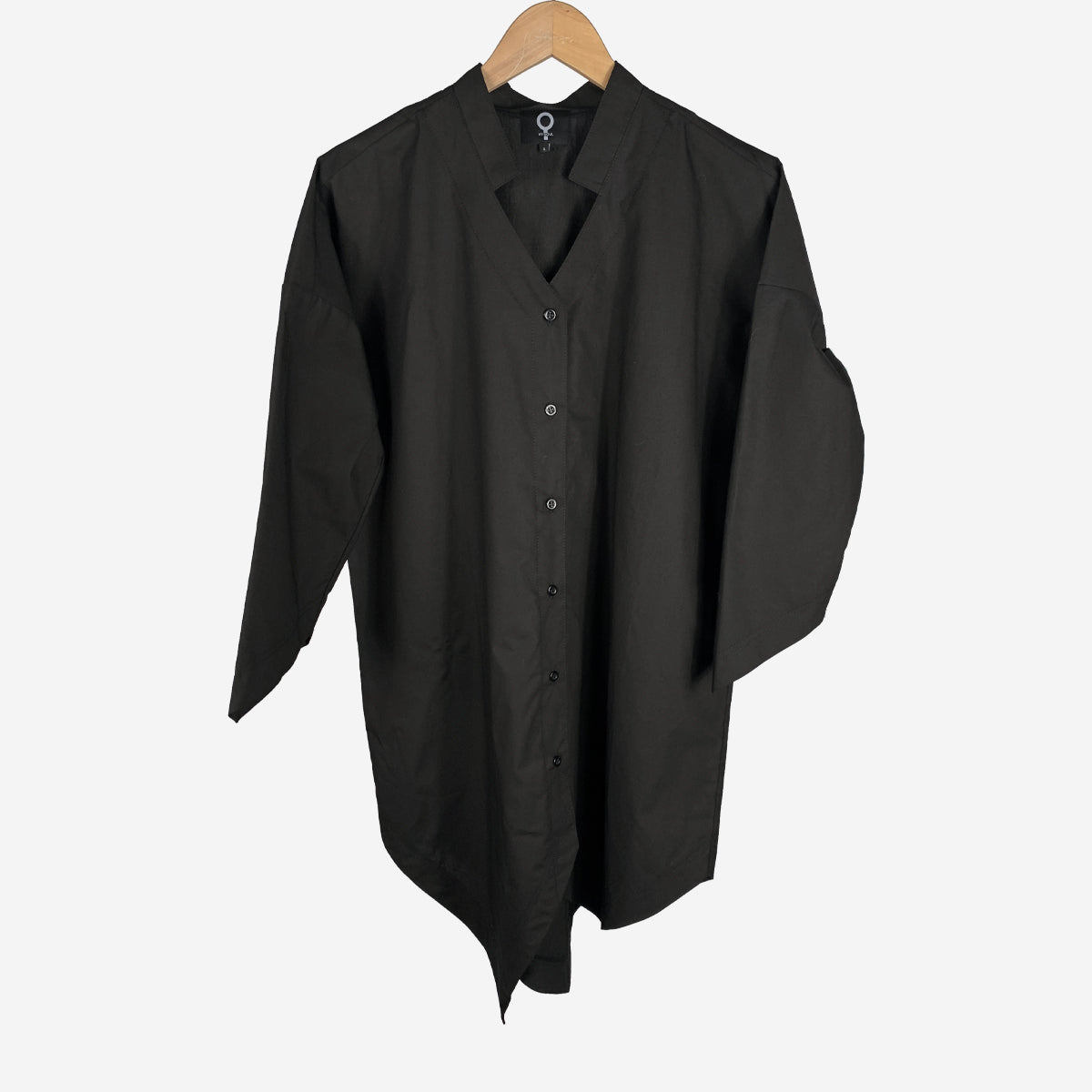 LONG POPLIN SHIRT BLACK