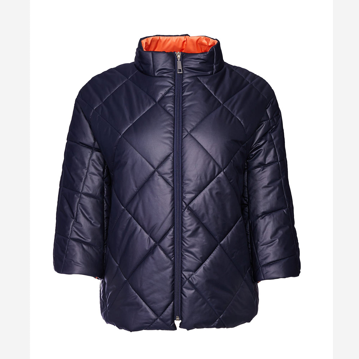 SHORT PADDED JACKET/WITH CONTRAST LINING