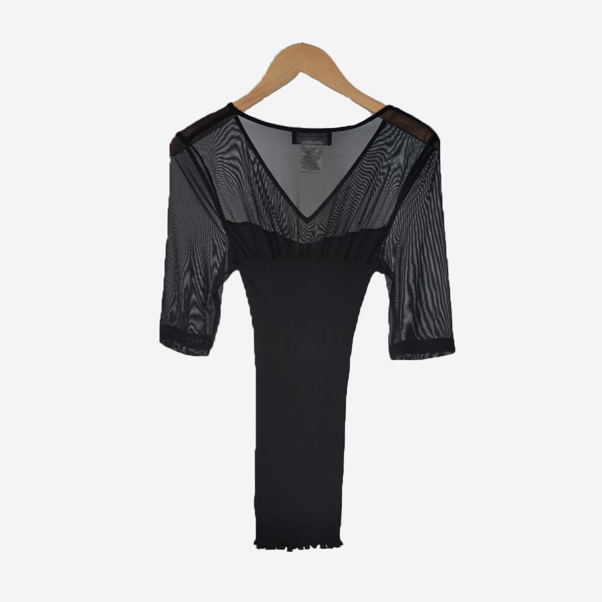 SHORT SLEEVE CHIFFON TOP