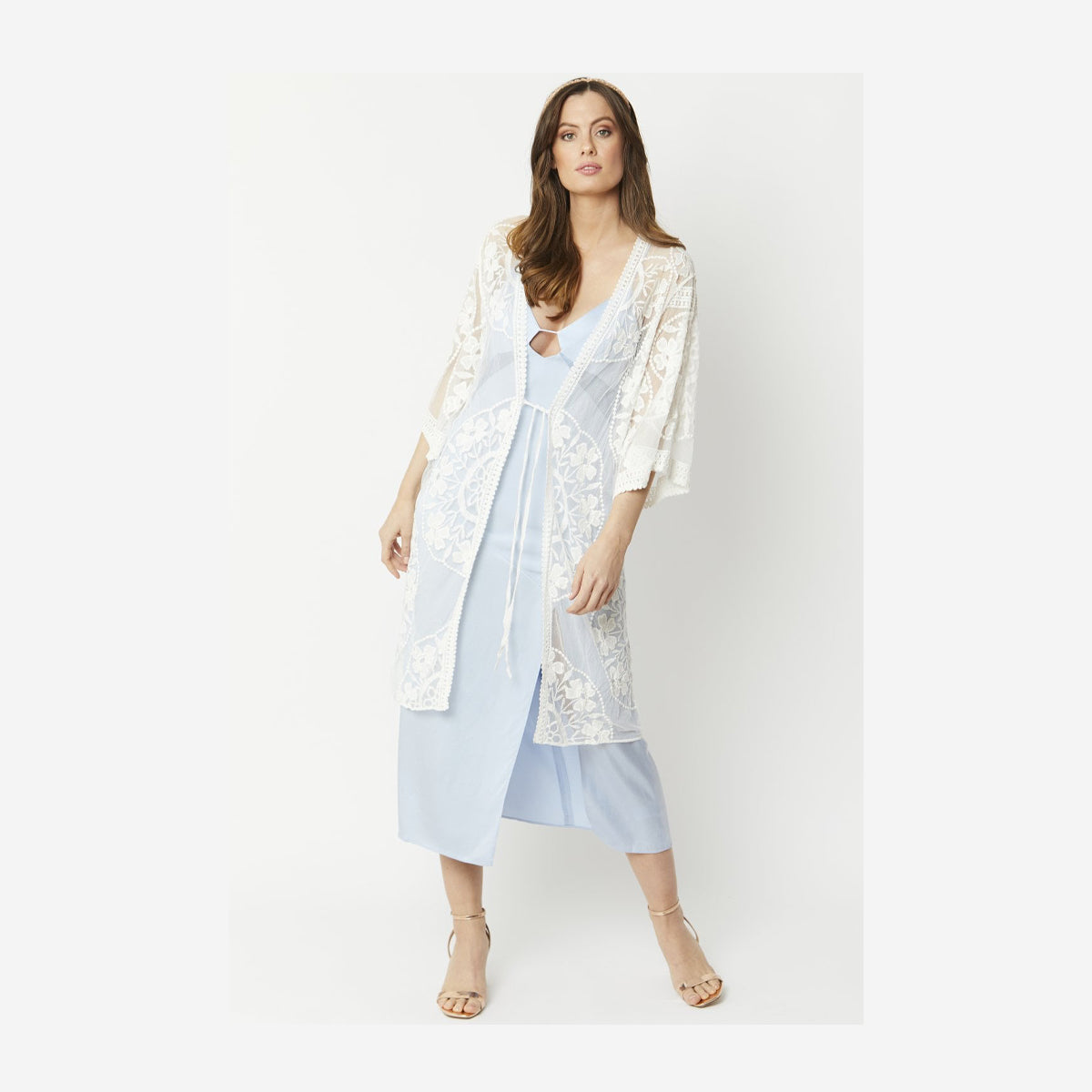 VINTAGE COTTON LACE KIMONO