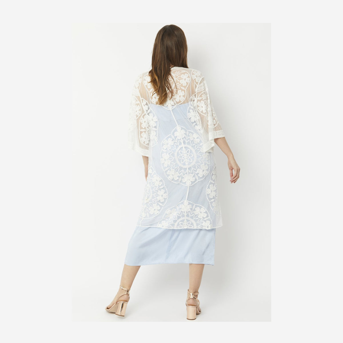 VINTAGE COTTON LACE KIMONO