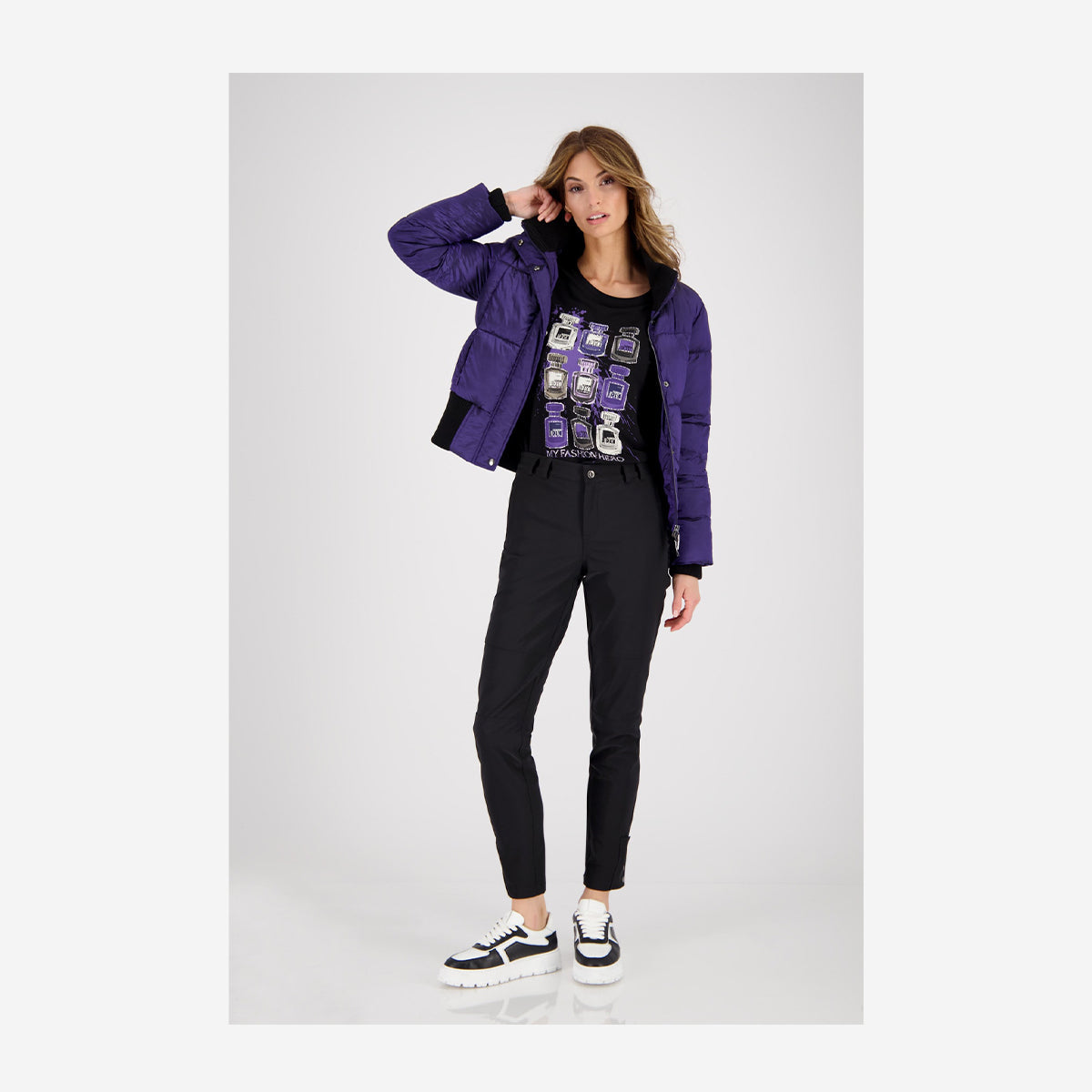 ELONGATED TECHNO PANTS WITH BUTTONS