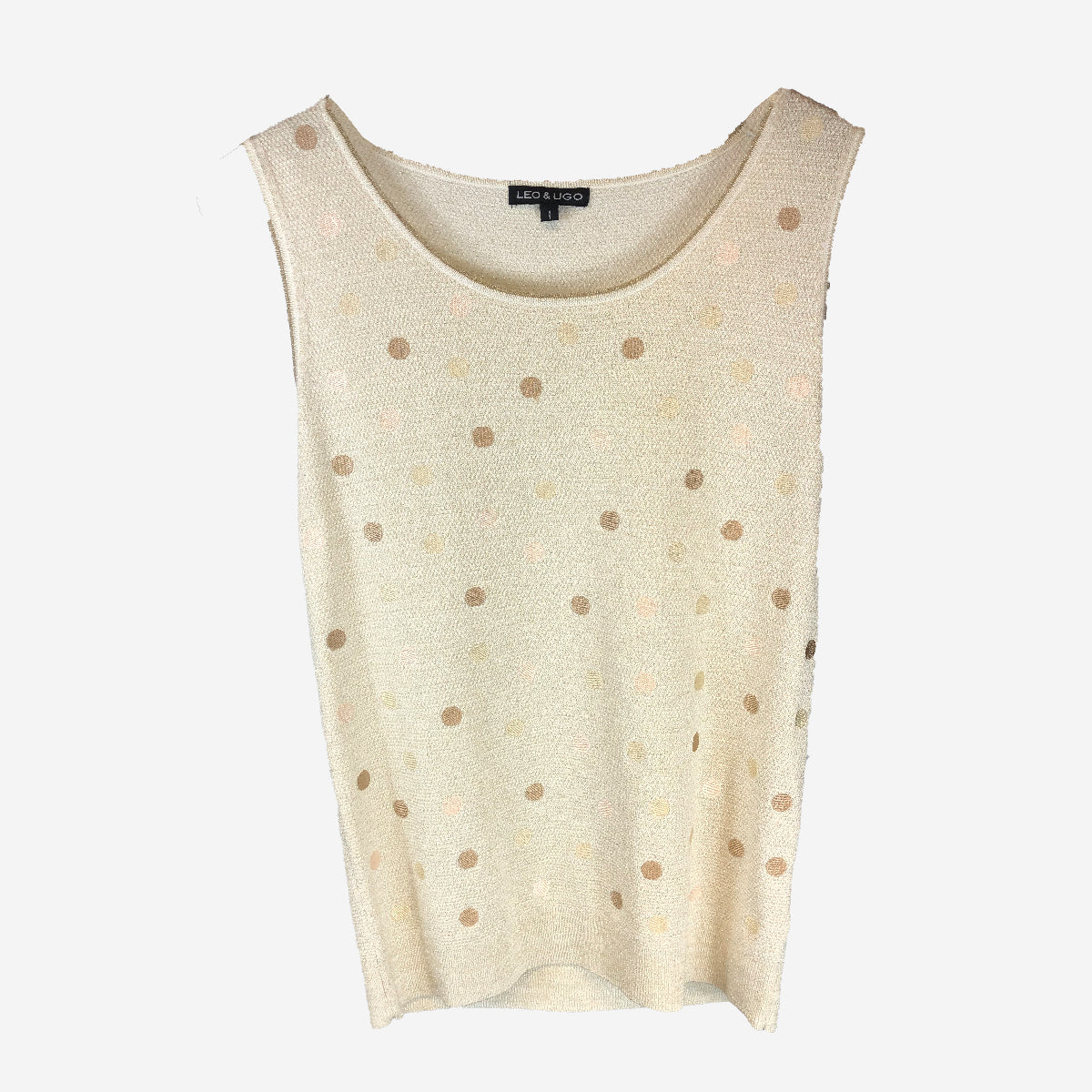 LEO & UGO BRONZE/GOLD SPOTTED TWINSET
