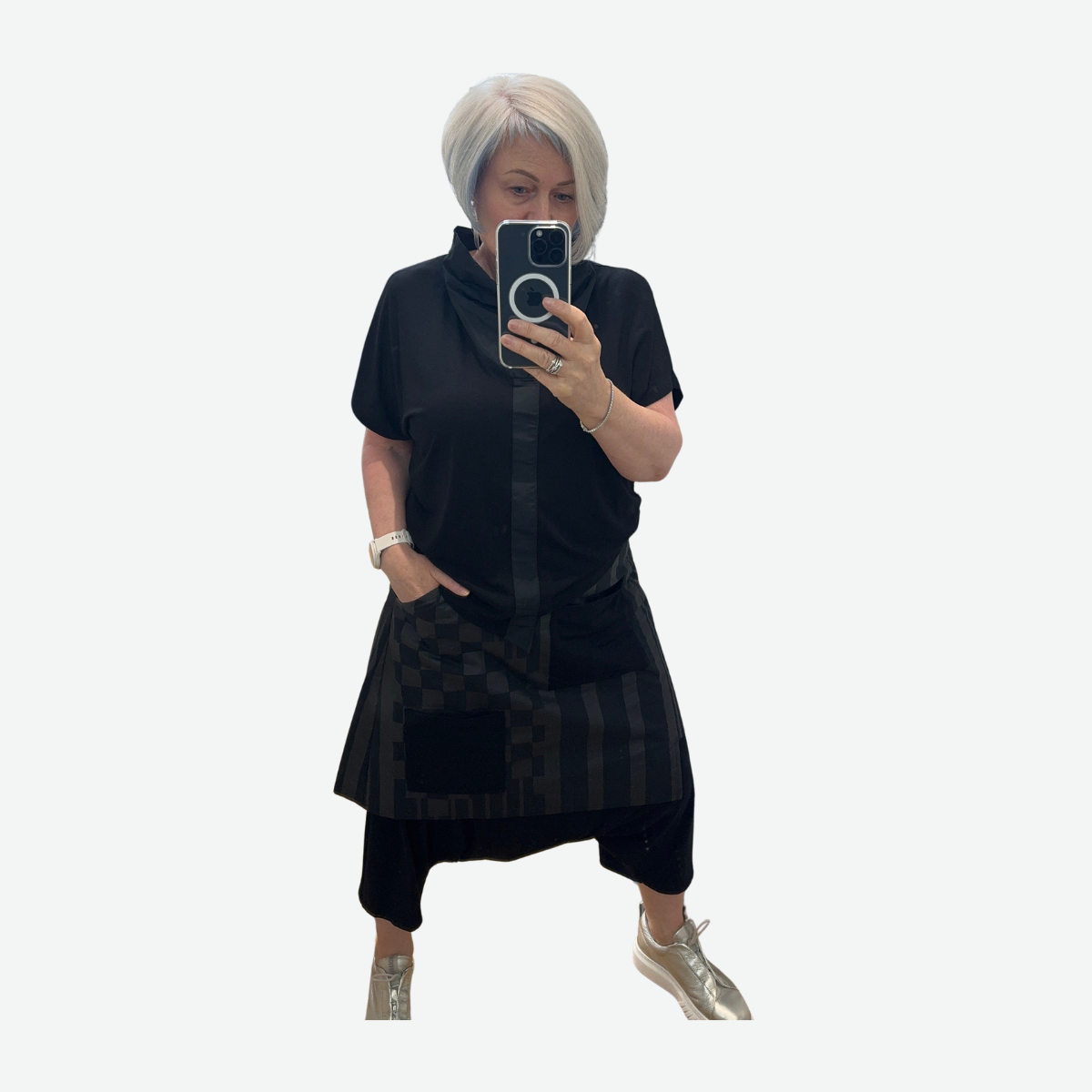 PANTS WITH OVERLAY SKIRT