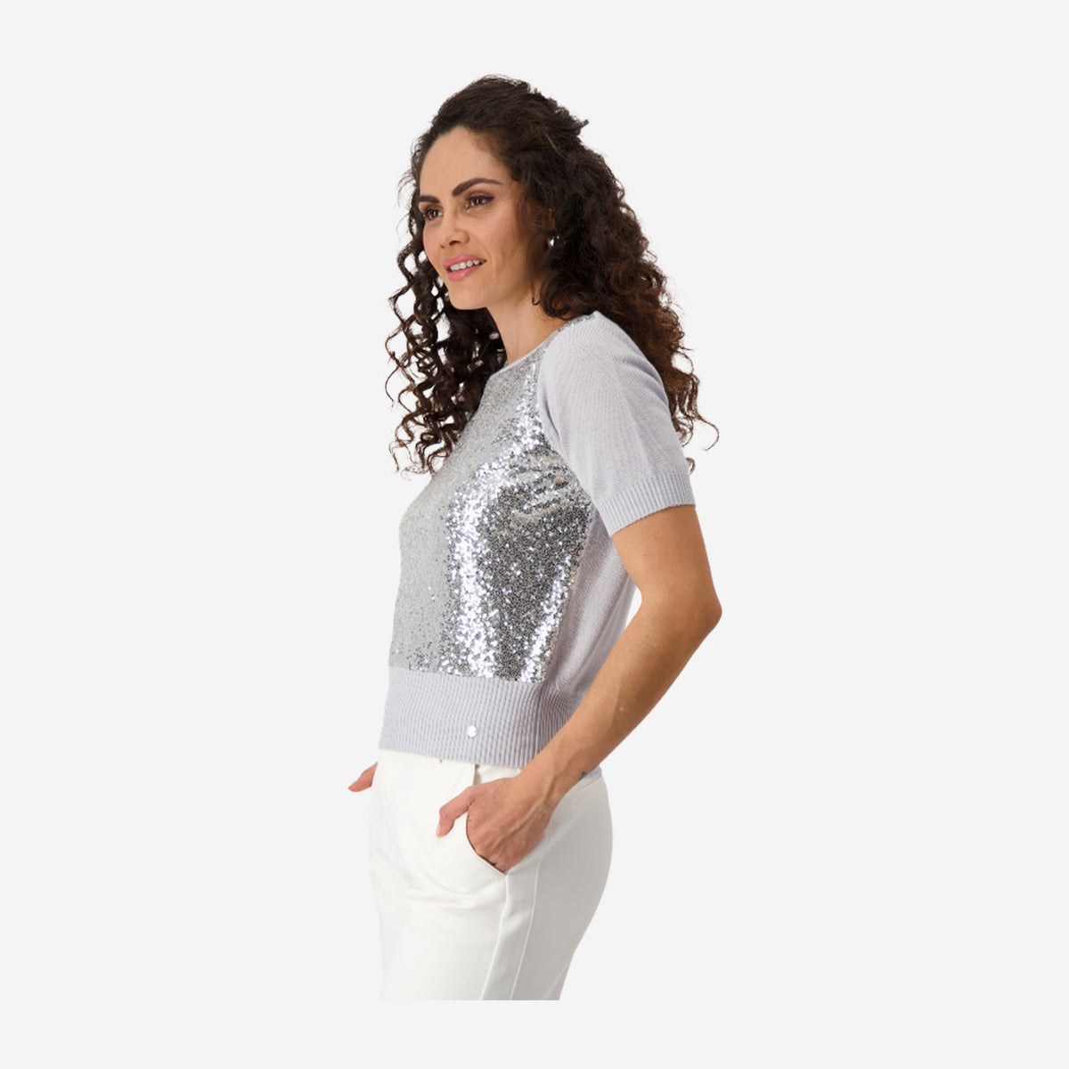 MONARI SHORT SLEEVED TOP WITH SEQUINS 8084763/900