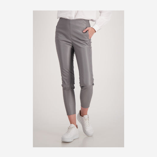 PLATINUM LEATHER TROUSERS