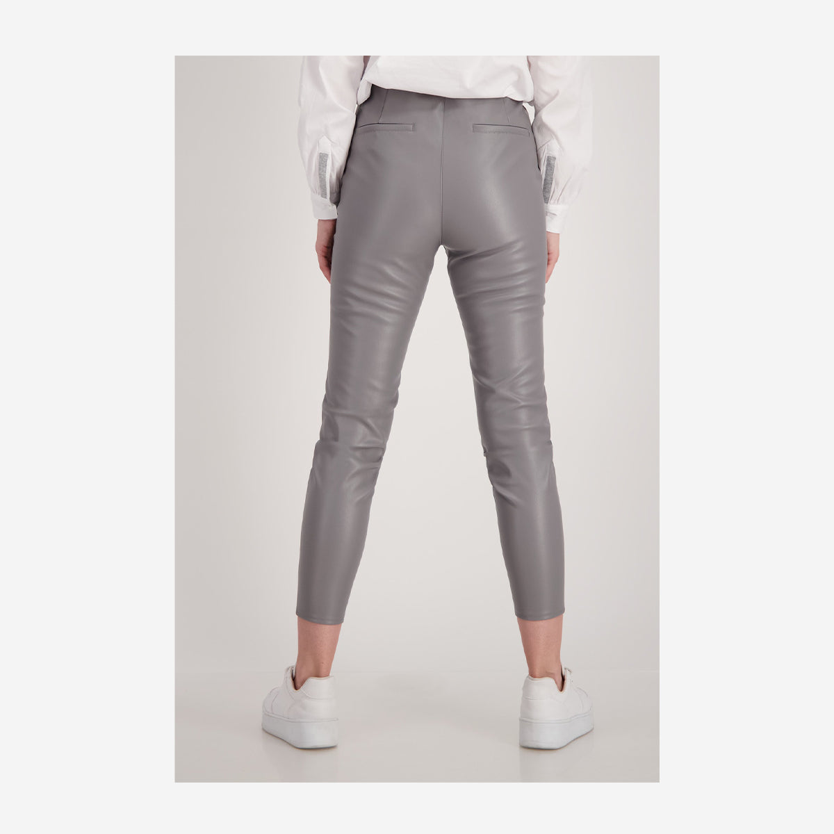 PLATINUM LEATHER TROUSERS