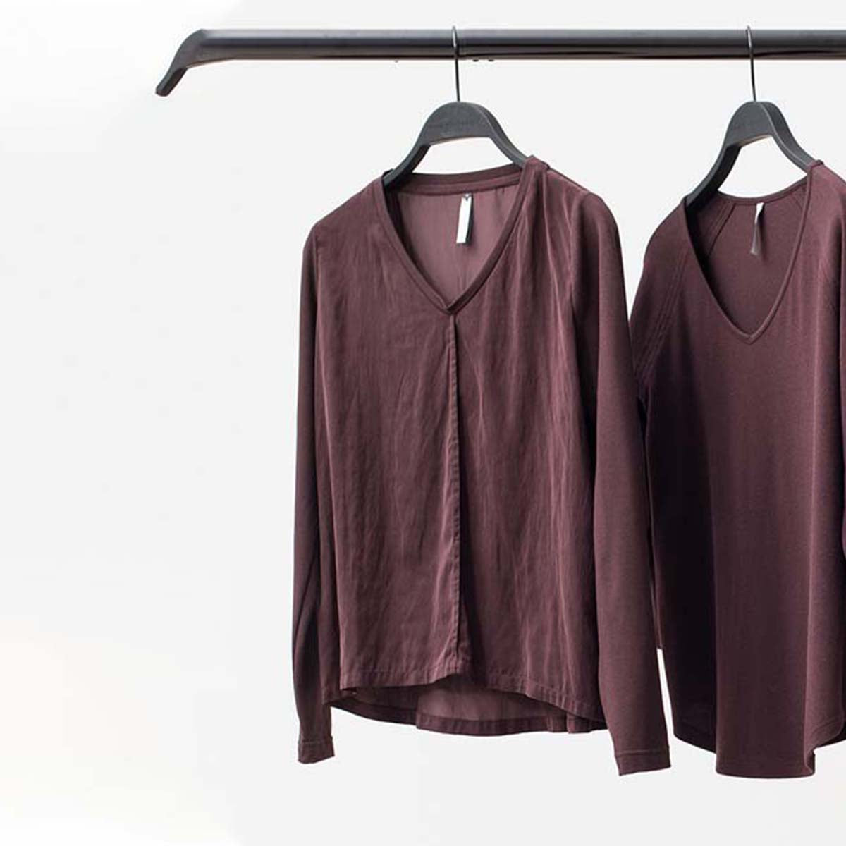 LONG SLEEVE SHIRT - WINE