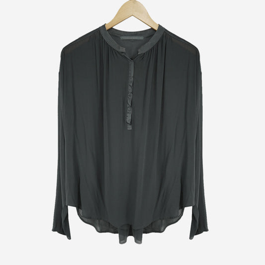 LONG SLEEVE SILK TOP