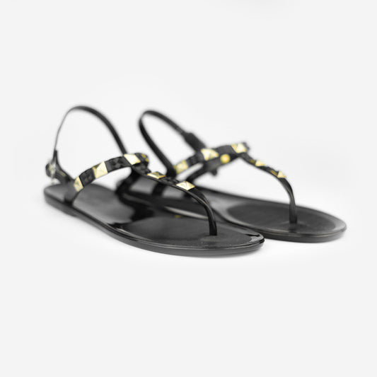 BLACK/GOLD SANDAL