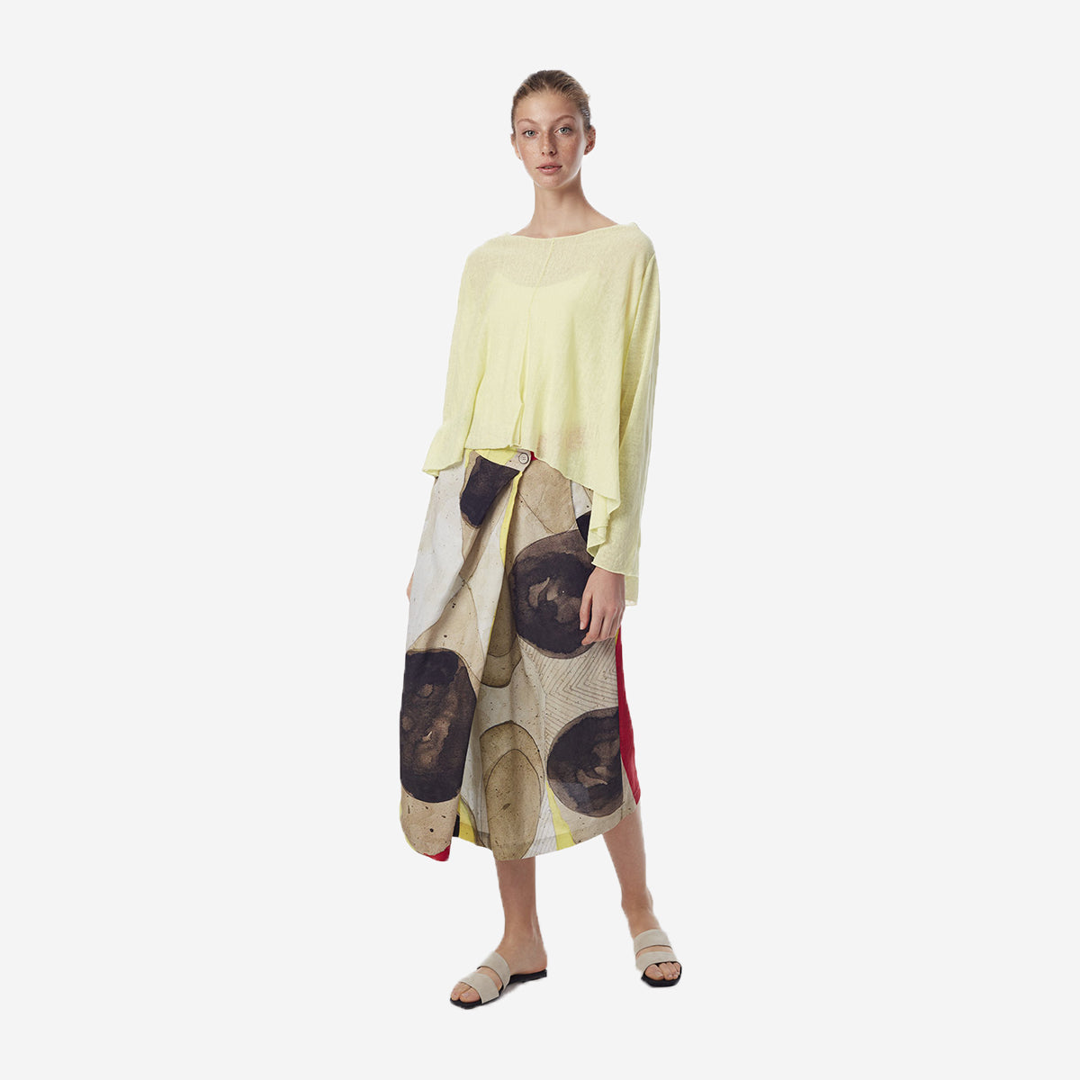 LINEN BLEND SKIRT