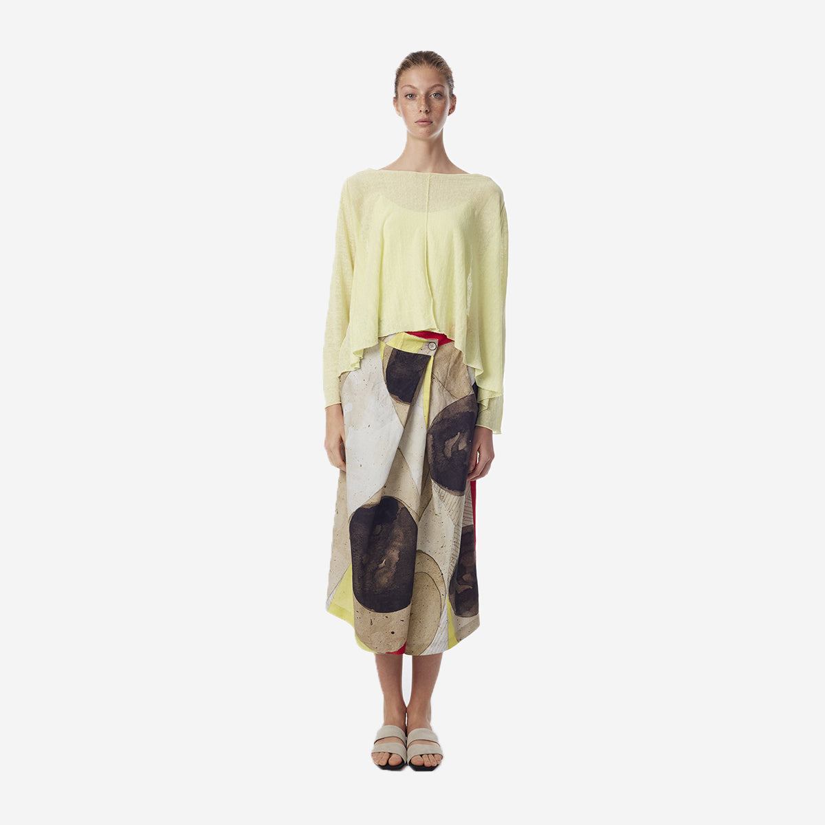 LINEN BLEND SKIRT