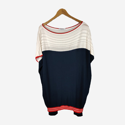 NAVY AND WHITE JUMPER