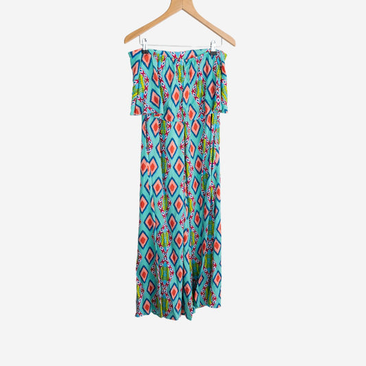 OFF THE SHOULDER PRINTED JUMPSUIT