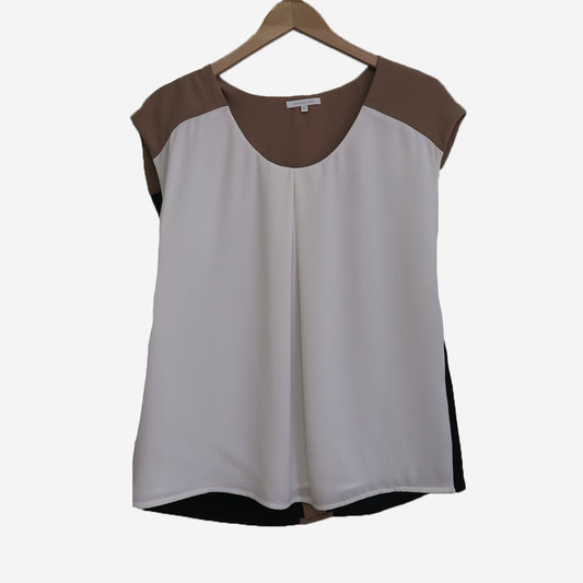 WHITE COLOUR BLOCK  TOP