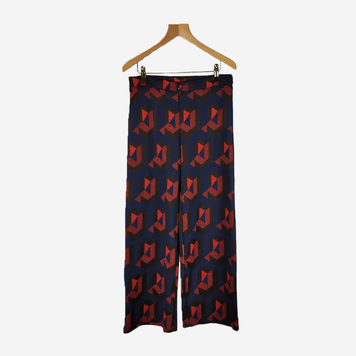 RED & BLUE PATTERNED TROUSERS