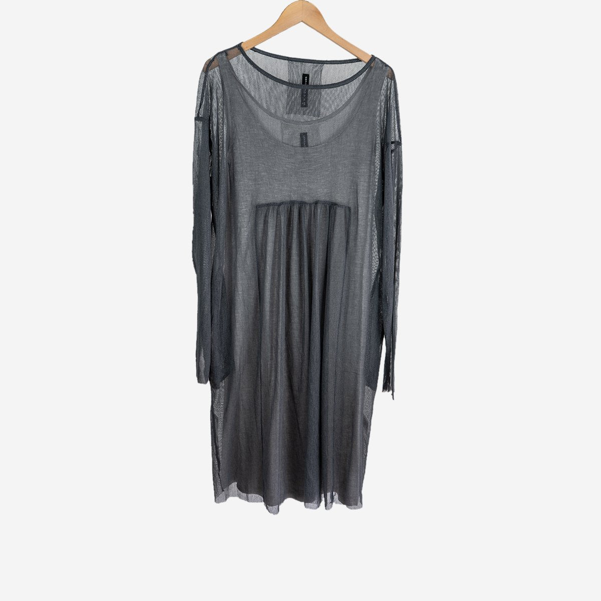 LONG SLEEVED SHEER OVERSIZED DRESS