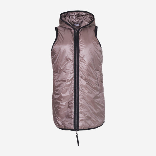 PADDED WAISTCOAT WITH HOOD