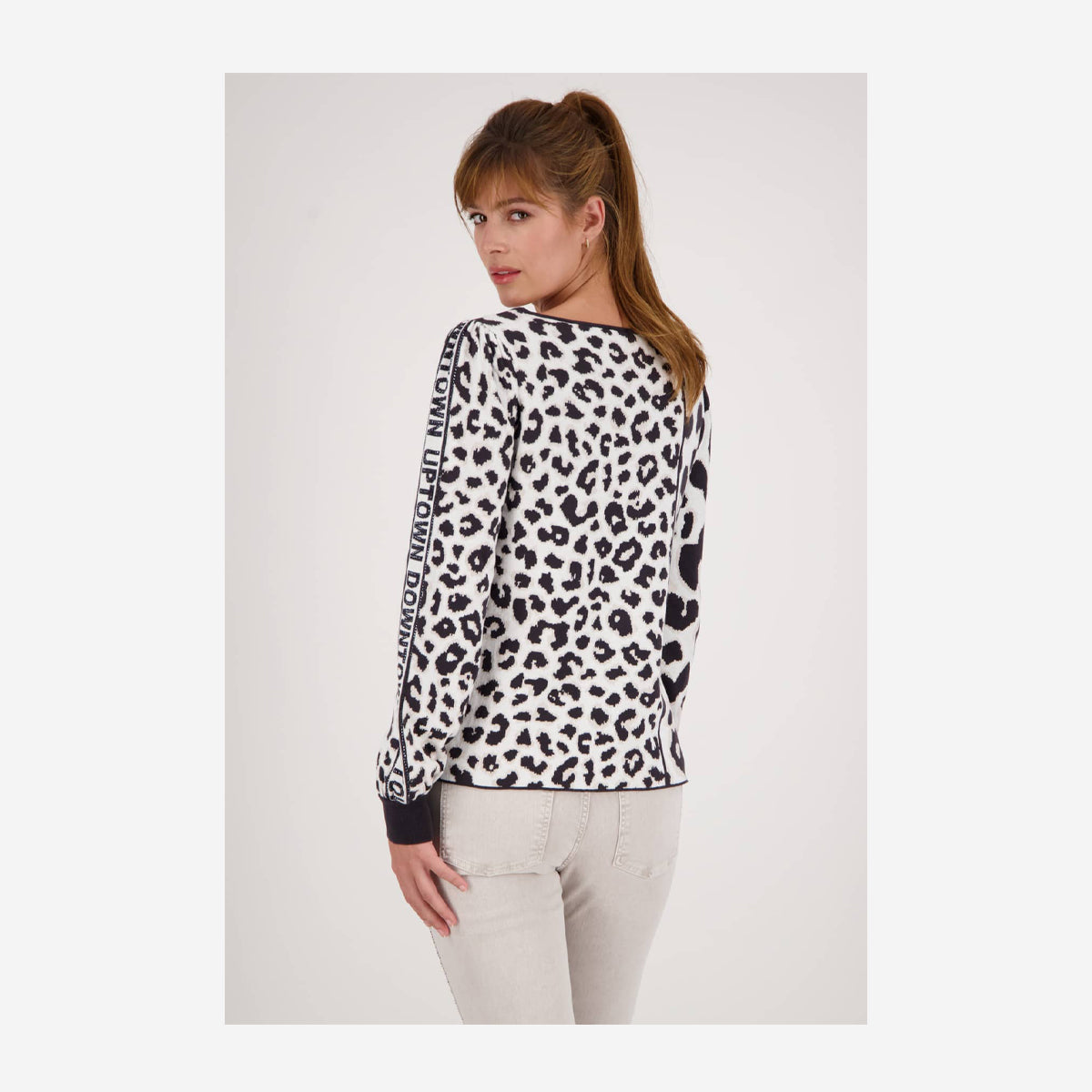 Leopard jacquard clearance sweater